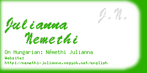julianna nemethi business card