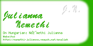 julianna nemethi business card